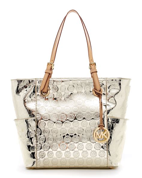 michael kors jet set monogram signature item tote